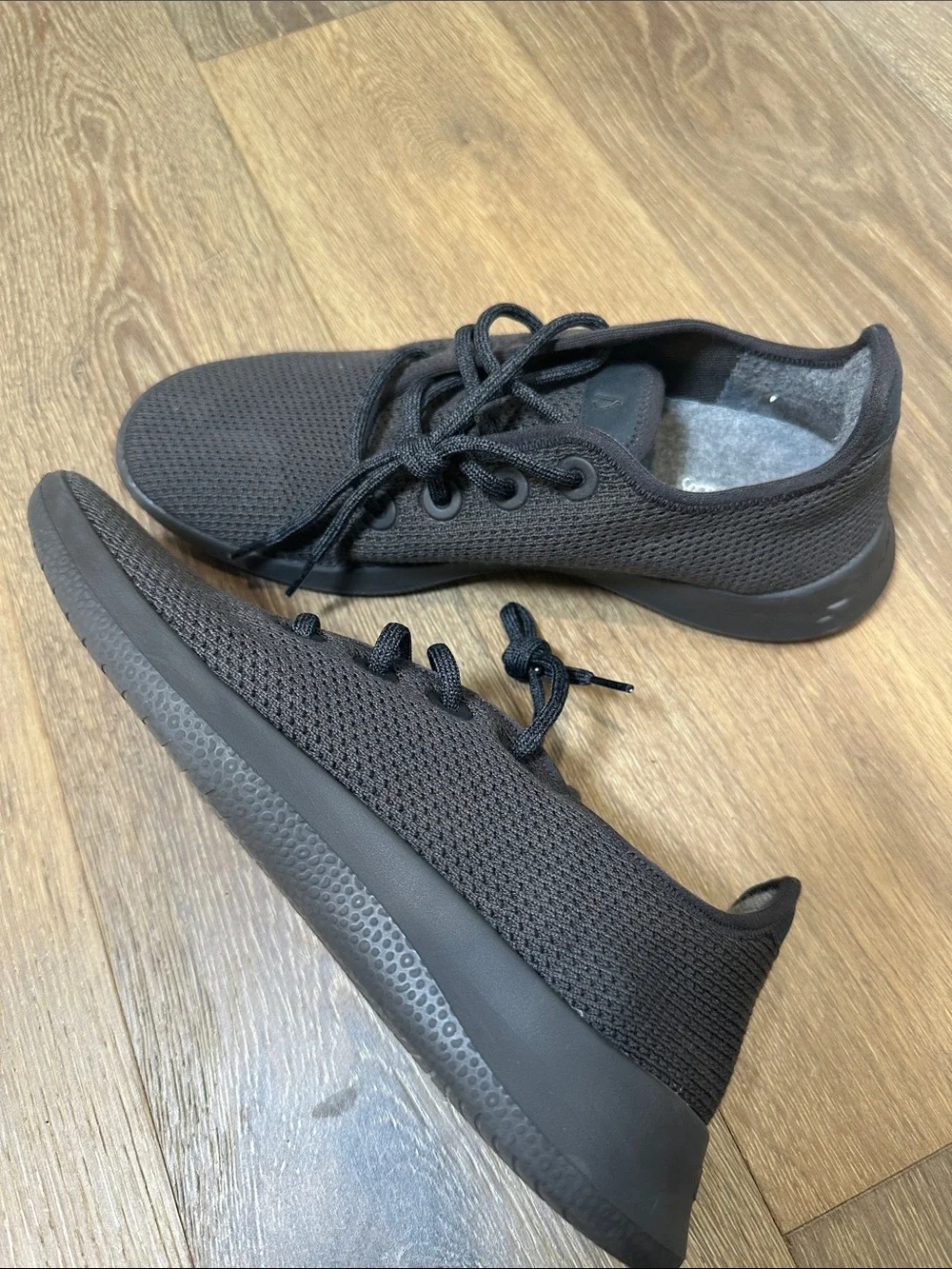 allbirds Women's Black Knit Lace-Up Sneakers (18)